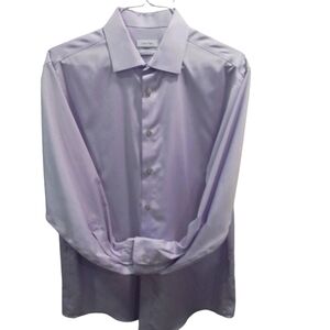 Calvin Klein Performance Non iron Reg Fit Men’s Button Down Lavander Shirt 16,5